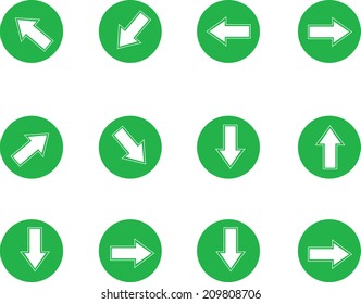 Arrow sign icon set