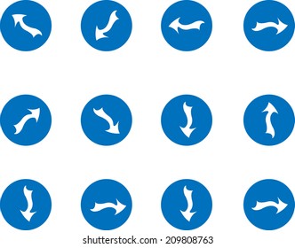 Arrow sign icon set