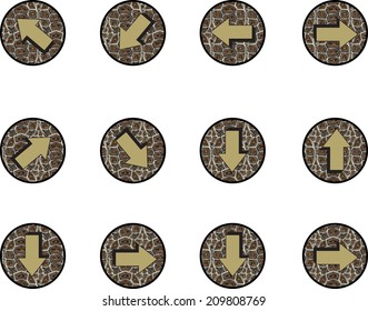 Arrow sign icon set