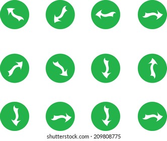 Arrow sign icon set