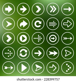 Arrow sign icon set