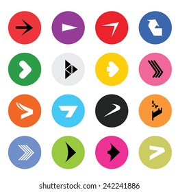 Arrow sign icon set 