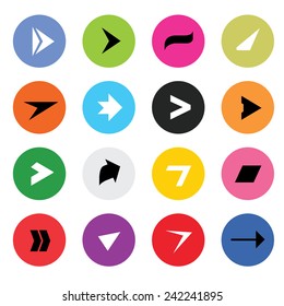 Arrow sign icon set 
