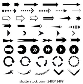 arrow sign icon set