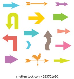 Arrow sign icon set