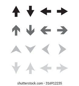 Arrow sign icon set