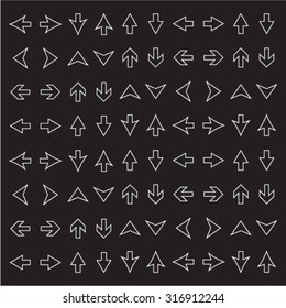 Arrow sign icon set