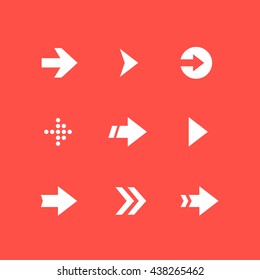 Arrow sign icon set