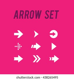 Arrow sign icon set