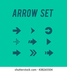 Arrow sign icon set