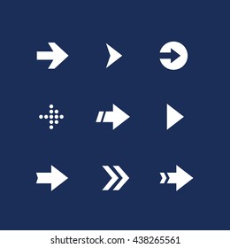 Arrow sign icon set