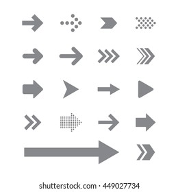 Arrow sign icon set