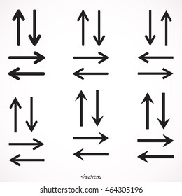 Arrow Sign Icon Set.