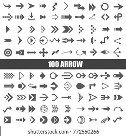 Arrow sign icon set 