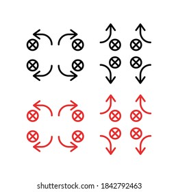 Arrow sign icon set in eps 8