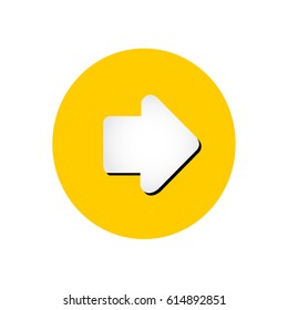 Arrow sign icon set. Simple circle shape internet button on gray background. Contemporary modern style. This vector illustration eps 10.