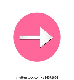 Arrow sign icon set. Simple circle shape internet button on gray background. Contemporary modern style. This vector illustration eps 10.