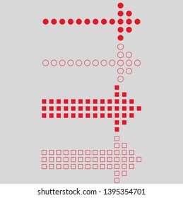 Arrow sign icon set. - Vector