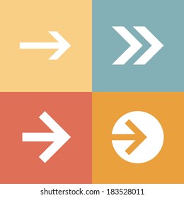 Arrow sign icon set. Vector illustration