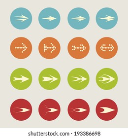 Arrow sign icon set. Vector.