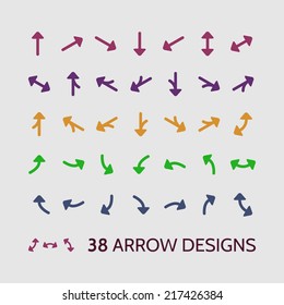 Arrow Sign Icon Set Vector Design