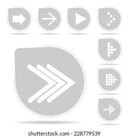 Arrow sign icon set vector