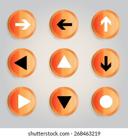 Arrow sign icon set Vector Illustration.