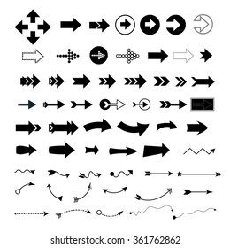 Arrow sign icon set vector