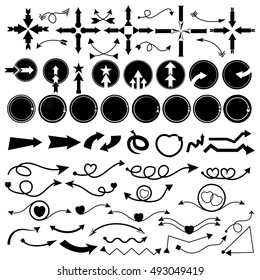Arrow sign icon set vector