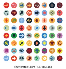 Arrow sign icon set for web and mobile applications