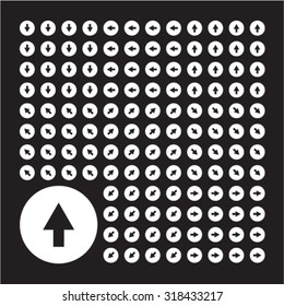 Arrow sign icon set for web design website 