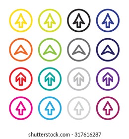 Arrow sign icon set for Website