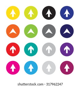 Arrow sign icon set for Website