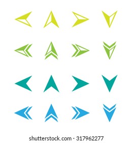 Arrow sign icon set for Website