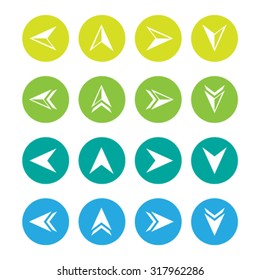 Arrow sign icon set for Website