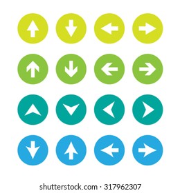 Arrow sign icon set for Website