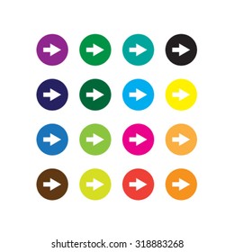 Arrow sign icon set for Website
