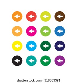 Arrow sign icon set for Website