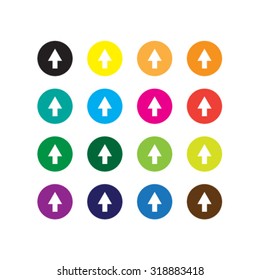 Arrow sign icon set for Website