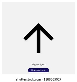 Up arrow sign icon in trendy flat style isolated on grey background, modern symbol vector illustration for web