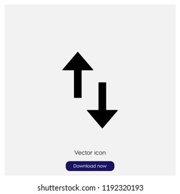 Arrow sign icon in trendy flat style isolated on grey background, modern symbol vector illustration for web