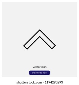 Up arrow sign icon in trendy flat style isolated on grey background, modern symbol vector illustration for web