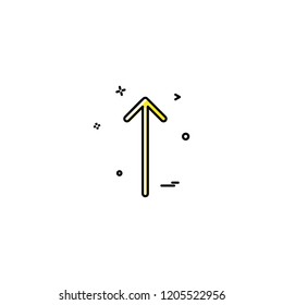 arrow sign up  icon vector desige