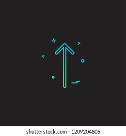 arrow sign up  icon vector desige