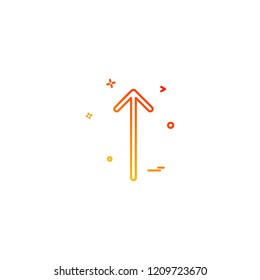 arrow sign up  icon vector desige