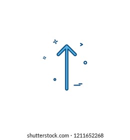 arrow sign up  icon vector desige