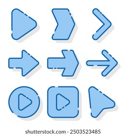 arrow sign icon vector design set