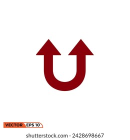 Arrow sign icon vector graphic of template
