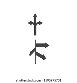 Arrow sign icon Vector Illustration design Logo template