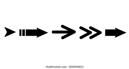 Arrow sign icon vector set. Next illustration sign collection. modern simple arrow. Vector illustration